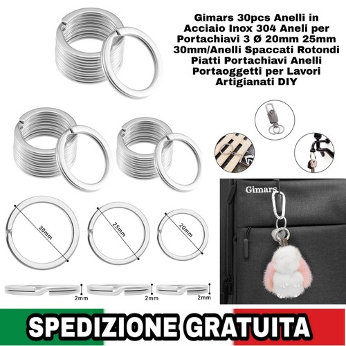30pz anelli acciaio - 30pz, in