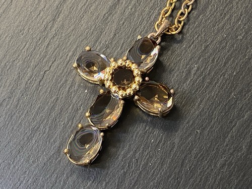 Collana croce massiccia senso - collana,